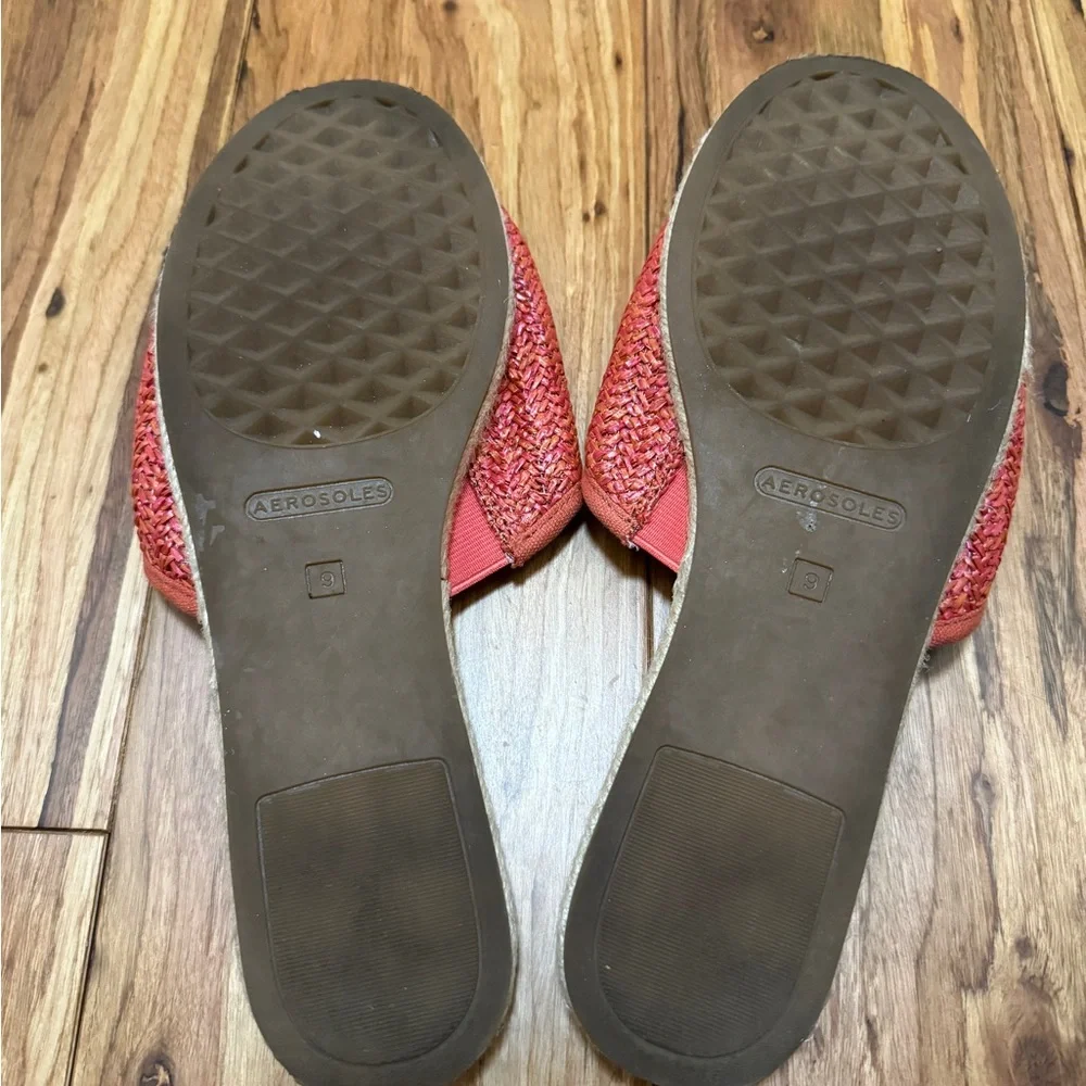 Aerosoles Denville Woven Slide Sandals Women's Flats‎ 9M Red